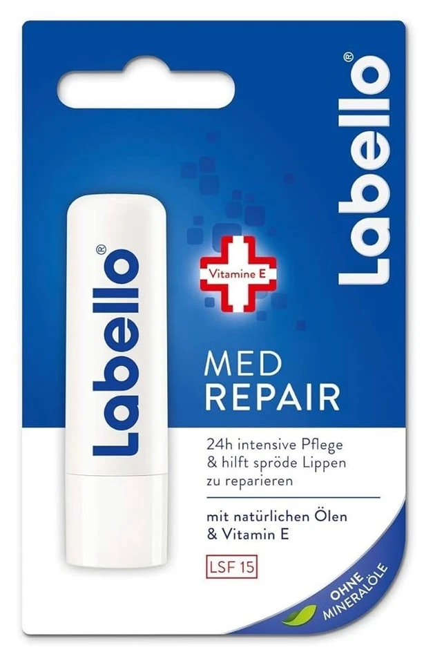 Labello MED REPAIR  lip balm/ chapstick -SPF 15 -1 pack - FREE SHIPPING - Image 1 of 1