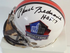 Chuck Bednarik signed HOF mini helmet, COA, HOF 67 - Picture 1 of 1