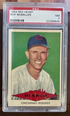 1954 Red Heart Roy McMillan PSA NM 7 *Reds*￼ - Image 1 of 2