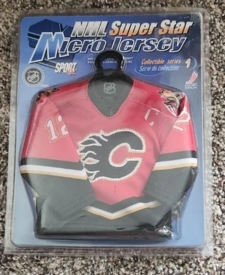 NHL Super Star Mini Micro Jersey #12 Calgary Flames Jarome Originla Serie 1 2005 Foto 1 de 2