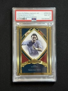 Parche de prestigio Futera único Francesco Totti 2024 marco dorado GU #10/10 PSA8 *JSY - Imagen 1 de 2