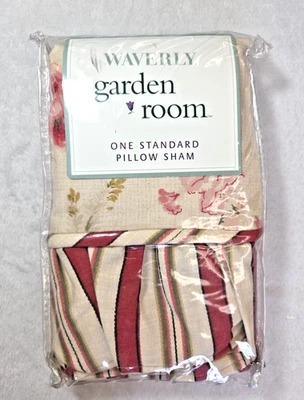 NUEVO Waverly Garden Room Vintage Rosa Estándar Almohada Sham Cottage De Colección 2000 Foto 1 de 4