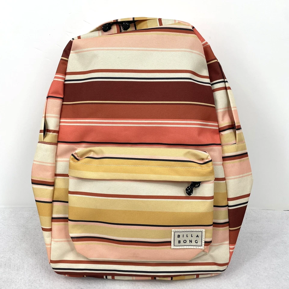 Mochila Billabong Next Time en Amarillo Naranja Rosa Marrón Rayas Foto 1 de 4