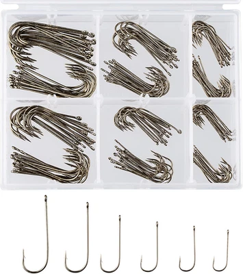 BASSDASH 180 Piezas Aberdeen Ganchos de Pesca Surtido, Color Bronce Claro, Gancho  Foto 1 de 4