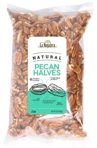 La Nogalera - 2 lbs Natural shelled pecan halves. Raw pecan nuts that compare... - Picture 1 of 9