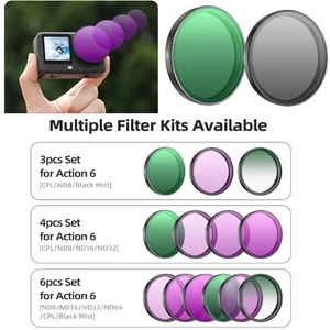 Optical Glass Lens Filter CPL MCUV ND8 ND16 ND32 ND64 For DJI OSMO Action 6 - Picture 1 of 30