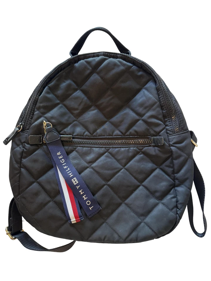 Tommy Hilfiger Mochila Mujer Negro Acolchado Nylon Mini Bolso Correas Ajustables Foto 1 de 4
