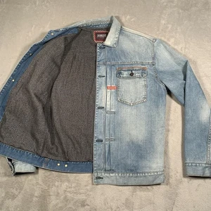 Chaqueta Barbour Triumph Para Hombre XL Azul Steve McQueen Tipo 2 Forrada de Lana Ferroviaria - Imagen 1 de 22