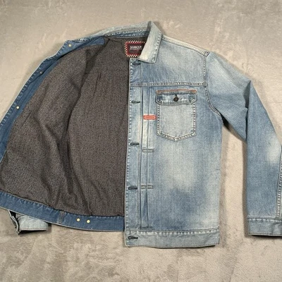 Barbour Triumph Jacket Mens XL Blue Steve McQueen Type 2 Railroad Wool Lined - Image 1 of 4