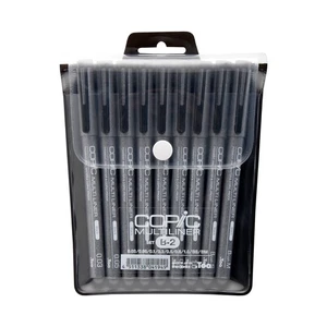 Markers 9-Piece Multiliner Inking Pen Set B-2, Black (MLB2) - Picture 1 of 6