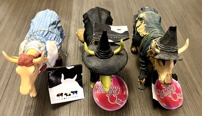 CowParade "The Wizard of Oz" themed collectible figurines-Dorthy,Scarecrow,Witch - Image 1 of 4