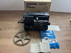 Chinon 2500GL Dual 8 Super 8 Reg 8mm Film Projector, Box, Manual, Accessories