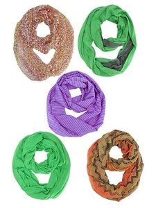 PACK DE 5 BUFANDAS MULTICOLOR INFINITY VERANO COLECCIÓN - Imagen 1 de 10