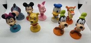 Kelloggs Disney Mini Bobbleheads Mickey Minnie Goofy Donald Pooh Tigger Cereal - Picture 1 of 5