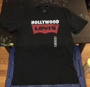 Levis Hollywood Short Sleeve Shirt Black Mens New - Picture 1 of 1