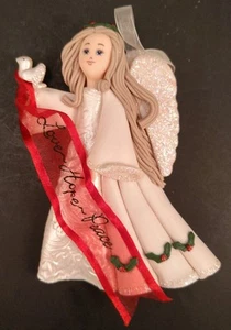 Guardian Angel Christmas Ornament Figurine Someone Special Folk Art Love Hope - Picture 1 of 12
