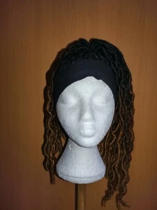 Lightweight Curly Faux Locs Ponytail Handmade Wig. - Picture 1 of 5