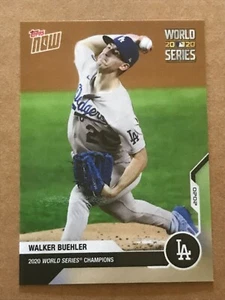 2020 Topps Now #WS-2 WALKER BUEHLER World Series Champion LA Dodgers 3,157 Print - Picture 1 of 2