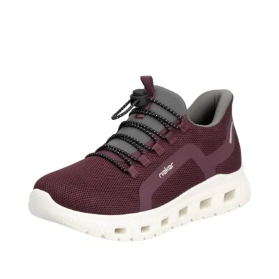 Rieker Sneaker Bordeaux/Beere M6066-30 Damen Schuhe Slipper