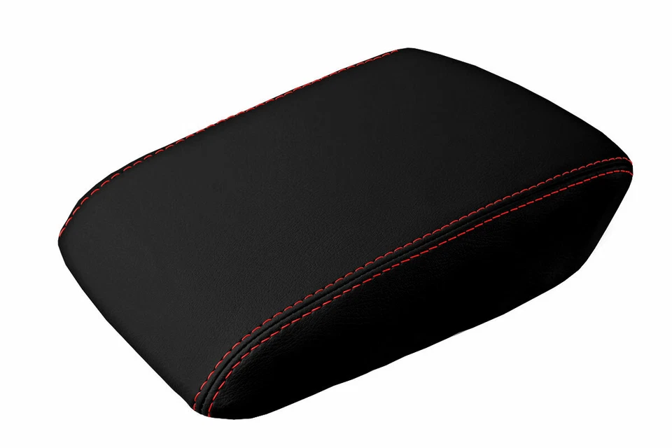 Tapa de consola cubierta de reposabrazos de cuero para Acura TL 2004-2008 puntada roja Foto 1 de 4