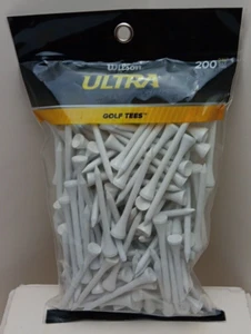 Wilson Ultra Golf Tees 2-3/4 inch - White Hardwood Traditional - 200 pack - Picture 1 of 5