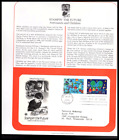 First Day Issue 2000 Stamp Cover & Info Page--STAMPIN THE FUTURE VISIONS--FS