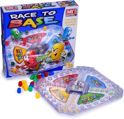 Race To Base Game Pop A Dice Frustration Fun Family Kids Board Children Toy Gift - Image 1 of 4