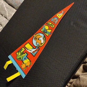 Vintage 1975 Imprint Art Souvenir Pennant Florida Boats Gator Oranges Beach 12" - Imagen 1 de 8