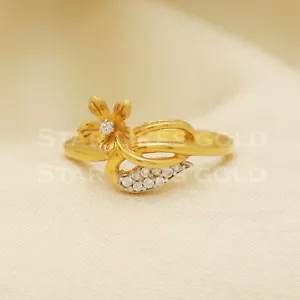 Gold Ring 18k Gold Ring for Women Wedding Jewelry Size 7 - Picture 1 of 6