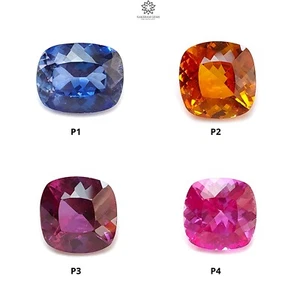 Cojín de piedras preciosas sintéticas hechas por el hombre multicolor con forma corte facetado 1 pieza para joyería - Imagen 1 de 21