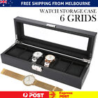6 Grids Watch Box Jewelry Display Organizer Gift Collection Holder New Case Au