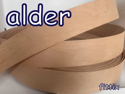 FITTIX Nastro in vero legno ontano ferro preincollato strisce nastro per bordi 22 e 50 mm