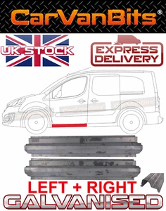 PAR DE PANELES DE REPARACIÓN DE UMBRAL DE PUERTA DELANTERA PARA CITROEN BERLINGO/PARTNER 08-18 - Imagen 1 de 13