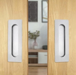 2pcs 120x40mm Sliding Door Handles Finger Flush Pulls for Cabinet Doors - Picture 1 of 8