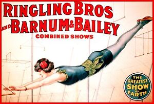 3242.Ringling Bros Barnum Circus Trapeze POSTER.Room Home School art decoration