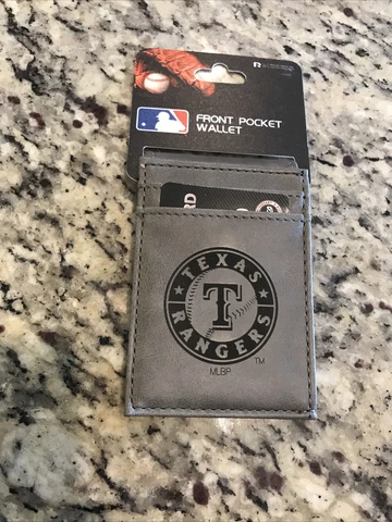 NEW Texas Rangers MLB LASER ENGRAVED GREY FRONT POCKET WALLET Cover