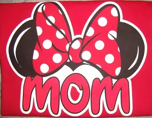 DISNEY: Women's Brand-New Red "Mom" Mini Mouse XL Tee Shirt with Tag - Picture 1 of 6