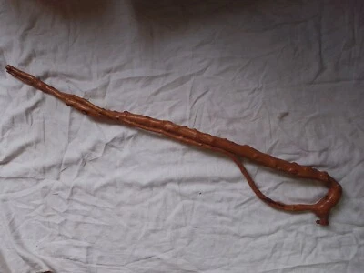 ANCIENNE CANNE DECOR TETE BELIER - Photo 1/4