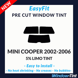 EasyFit Static Pre Cut Window Tint For Mini Cooper 2002-2006 - 5% Limo Rear