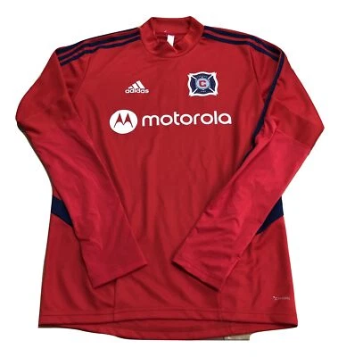 Adidas MLS Chicago Fire Training Top Red/Navy DP4961  - Image 1 of 2