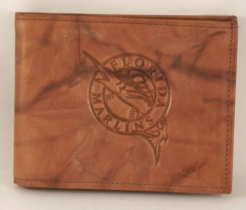 Miami Marlins Ultra Thin Leather Wallet Cover