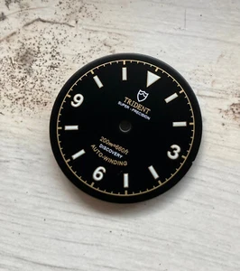 Gilt Trident Discovery Watch Dial for ETA 2824 2836 DG 2813 Miyota 8200 Movement - Picture 1 of 1