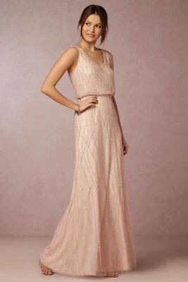 BHLDN Brooklyn Dress by Adrianna Papell size 2 Blush MSRP: $280 - Image 1 of 3