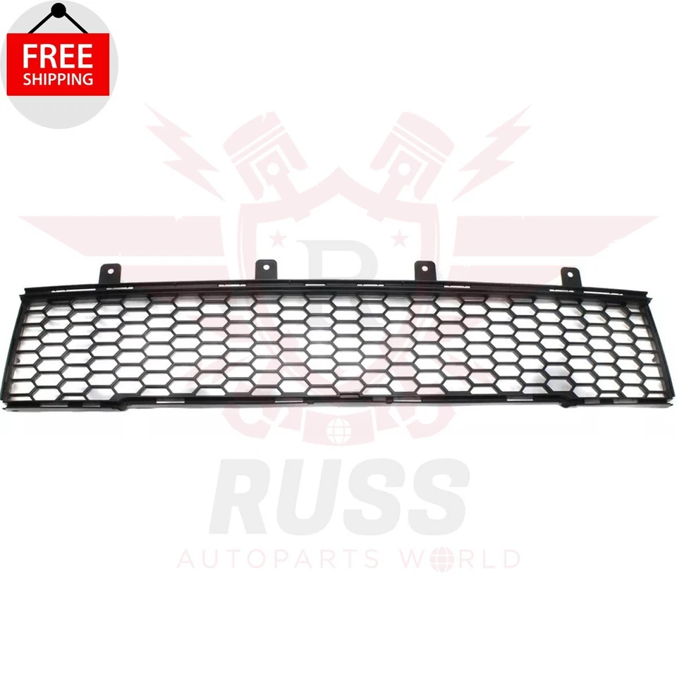 New Front Bumper Grille Textured Gray Plastic Fits 2012 2013 2014 2015 FIAT 500 - Image 1 of 4