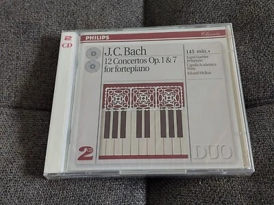 J C Bach 12 Conciertos Op 1 y 7 Para Fortepiano Set 2 CD Haebler Nuevo y Precintado Foto 1 de 3