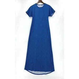 LuLaRoe Womens Maria Long Maxi Dress Blue, White Polka Dots Short Sleeve XXS - Picture 1 of 8
