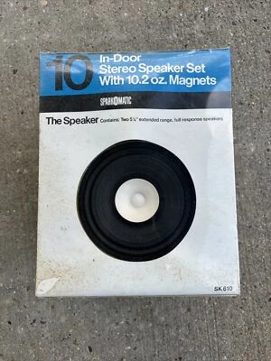 Juego de 2 altavoces estéreo vintage Sparkomatic SK 610 NUNCA ABIERTOS Foto 1 de 4