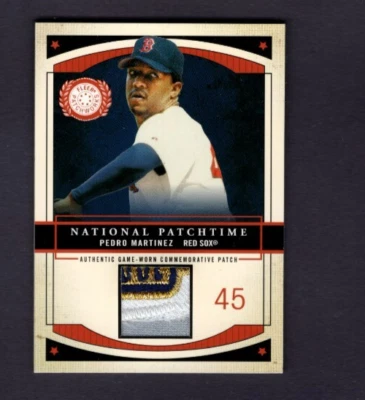 2003 FLEER PATCHWORKS BIG 4 COLOR COMMEMORATIVE PATCH #PM-NP PEDRO MARTINEZ #/25 - Image 1 of 2
