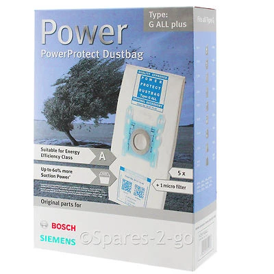 Genuine Bosch Vacuum Bags Type GXXL Bag MegaAir SuperTex Hoover Bag x 5 - Image 1 of 3