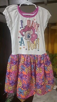 My Little Pony Girls Size 6 Dress with Multi-layered Skirt "I Want A Pony" - Image 1 of 4